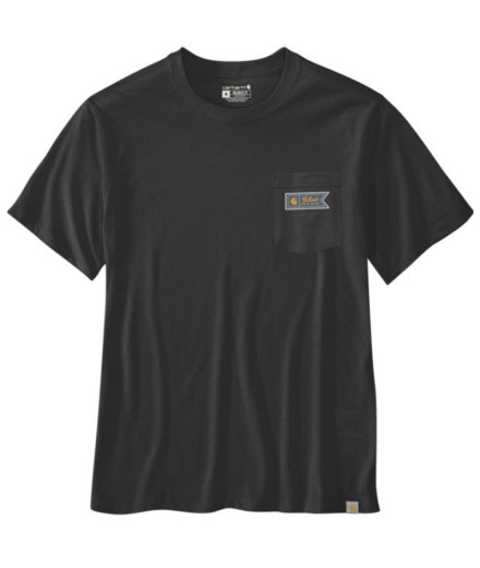 Camiseta Carhartt Pocket Script Graphic Homem Preto Camiseta Carhartt Pocket Script Graphic Homem Preto