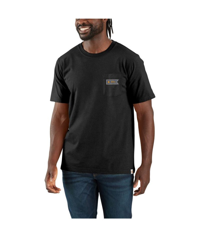 T-shirt Carhartt Pocket Script Graphic Homme Noir