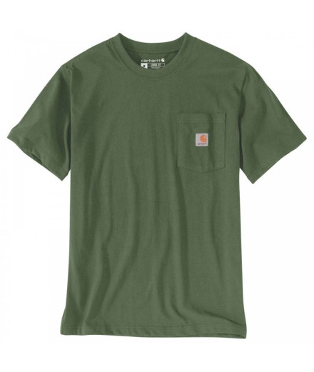 Camiseta Carhartt Pocket Outdoor Graphic Homem Verde Oliva Camiseta Carhartt Pocket Outdoor Graphic Homem Verde Oliva