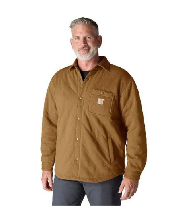 Chemise Carhartt Matelassé à Boutons Marron