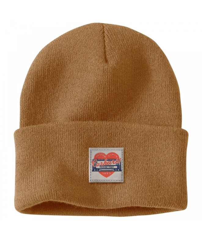 Gorro Carhartt Knit Heart Patch Beanie Marrón