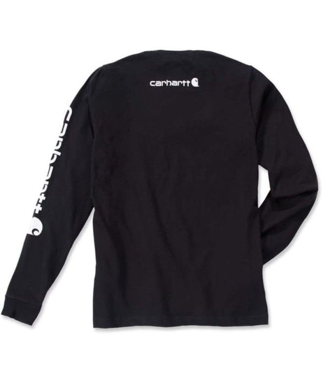 Camiseta Carhartt Sleeve Logo T-Shirt L/S Homem...