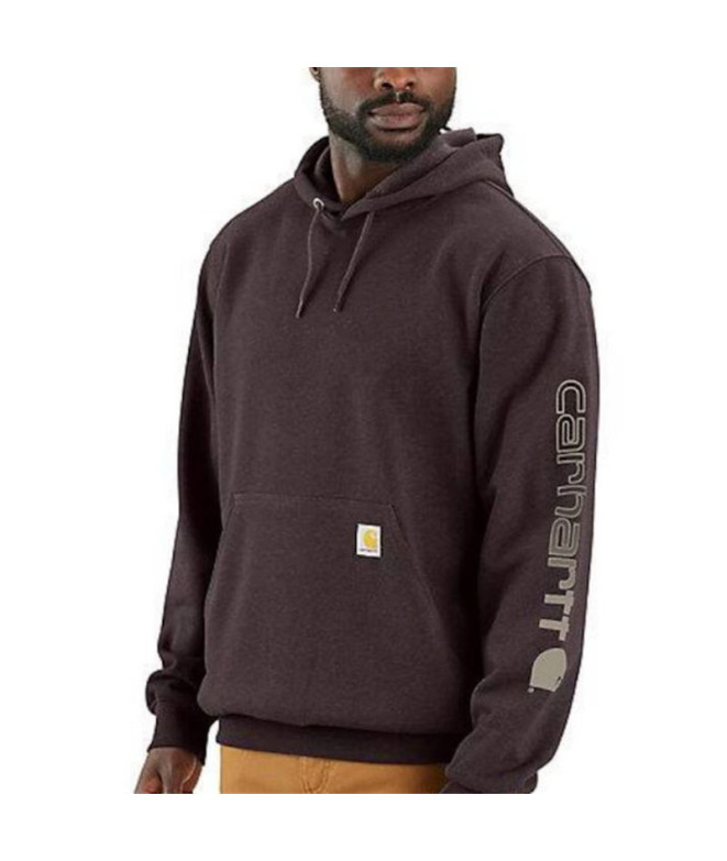 Sudadera Carhartt Sleeve Logo Hombre Beige