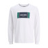 T-shirt Jack and Jones Jjhayato Ls Crew Homme Blanc