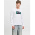 T-shirt Jack and Jones Jjhayato Ls Crew Homme Blanc