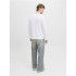 T-shirt Jack and Jones Jjhayato Ls Crew Homme Blanc