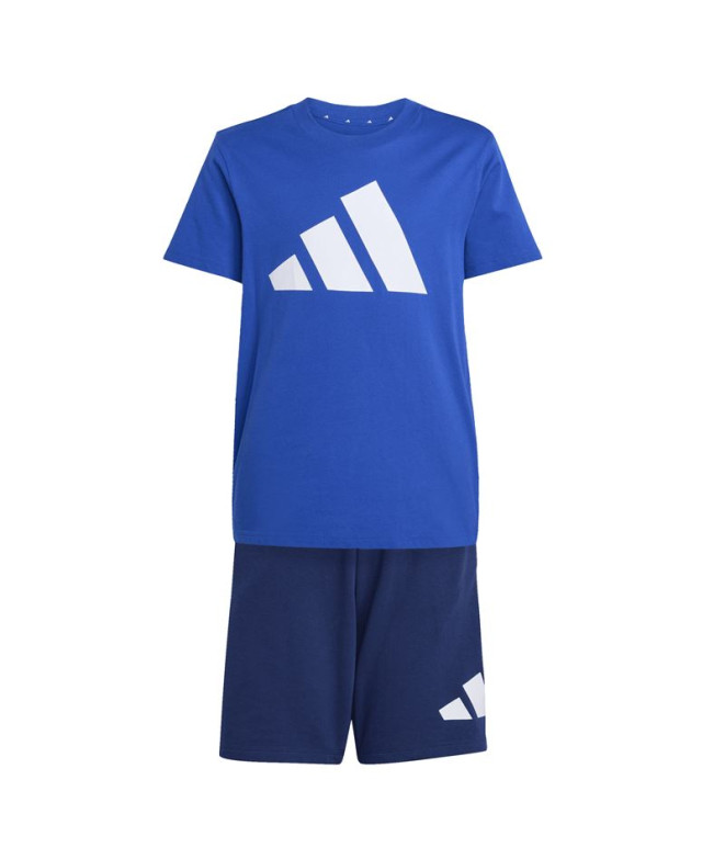 Conjunto adidas Bl T-Set Infantil Azul / Blanco