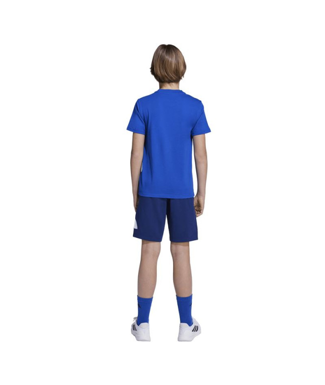 Conjunto adidas Bl T-Set Infantil Azul / Blanco