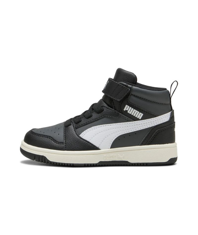 Chaussures Puma Rebound V6 Mid, Noir-Pum, Enfant