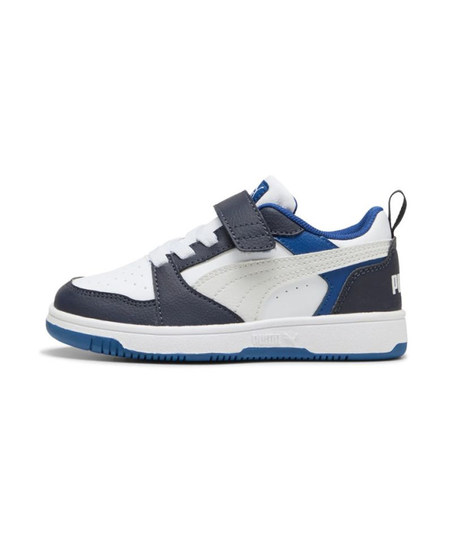 Chaussures Puma Rebound V6 Lo A, Blanc-Fe, Enfant