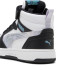 Chaussures Puma Rebound V6 Mid, Noir-Lilas, Fille