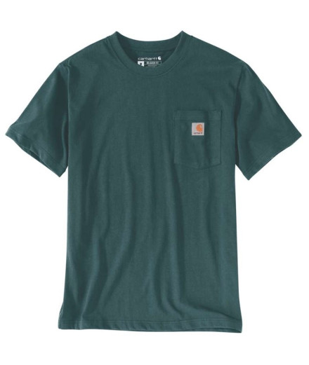 Camiseta Carhartt K87 Pocket S/S Hombre Verde