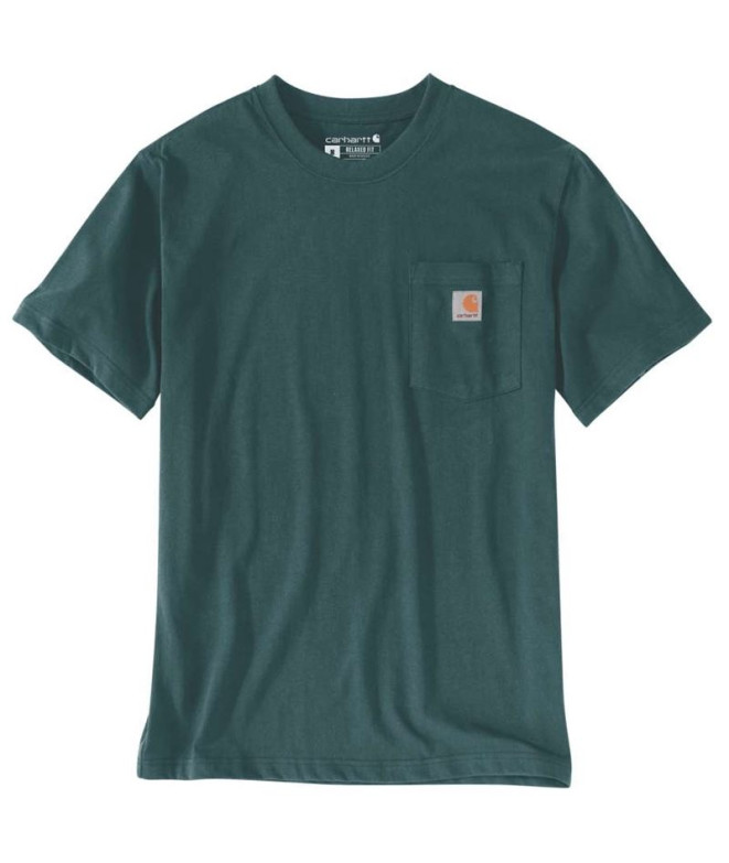 Camiseta Carhartt K87 Pocket S/S Hombre Verde