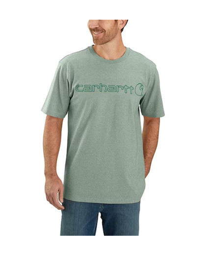 Camiseta Carhartt Core Logo S/S Hombre Verde