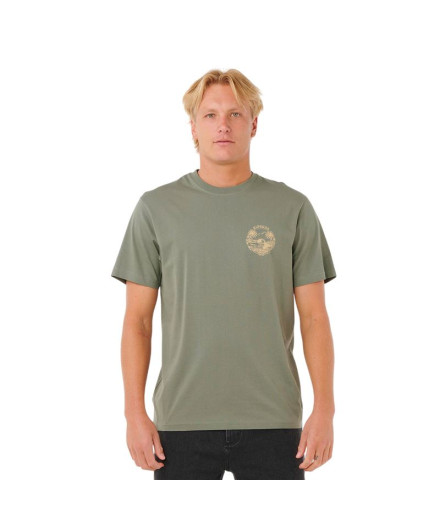 Camiseta Rip Curl Surfar Trip Tee Homem Verde Camiseta Rip Curl Surfar Trip Tee Homem Verde