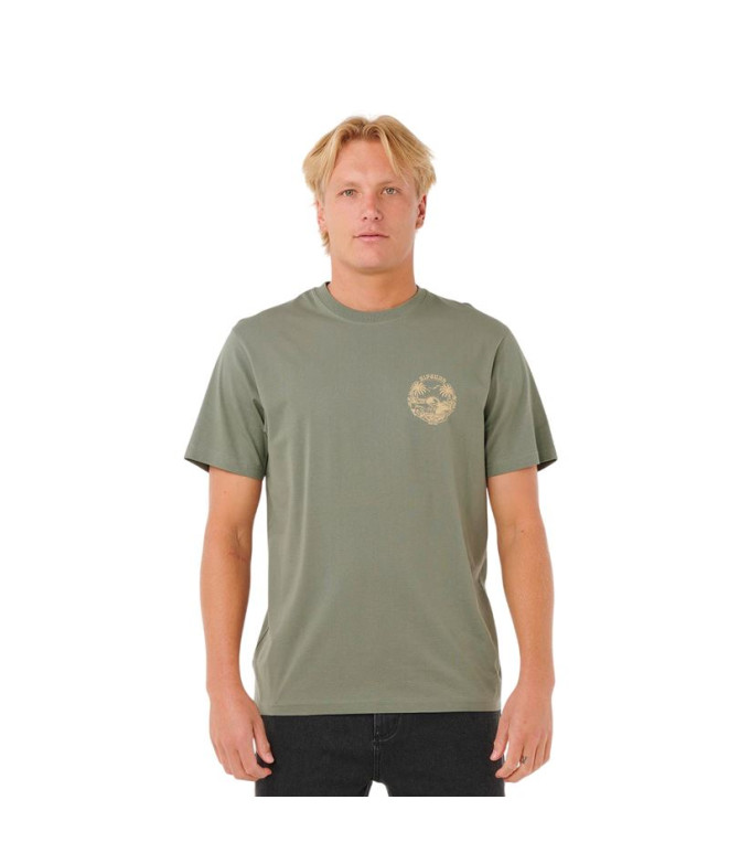 Camiseta Rip Curl Surf Trip Tee Hombre Verde