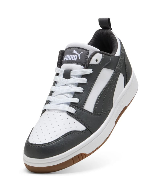 Zapatillas Puma Rebound V6 Lo White-Dusk, Bebés