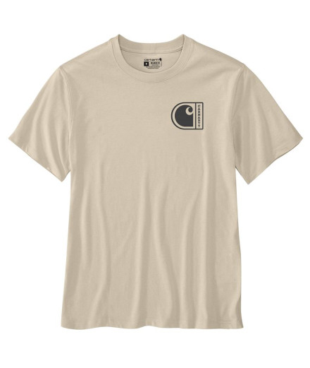 Camiseta Carhartt C Graphic S/S Homem Bege