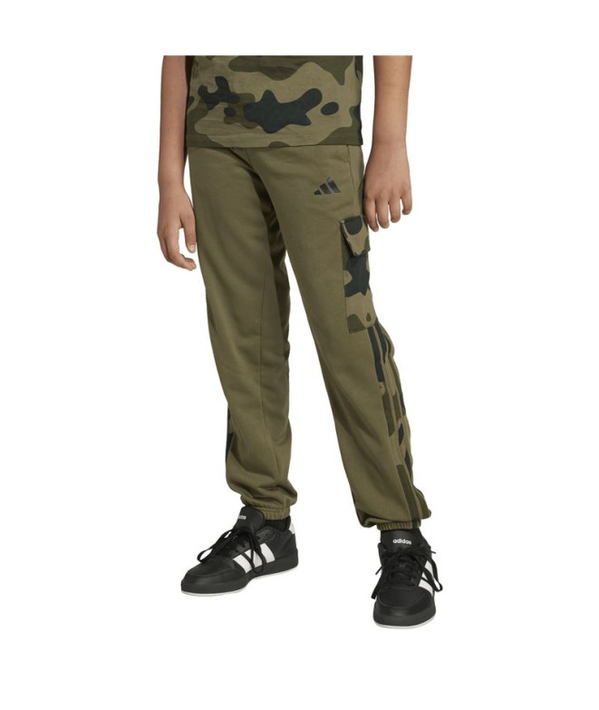 Pantalon adidas Camo 3S Cgo P Enfant Vert Foncé