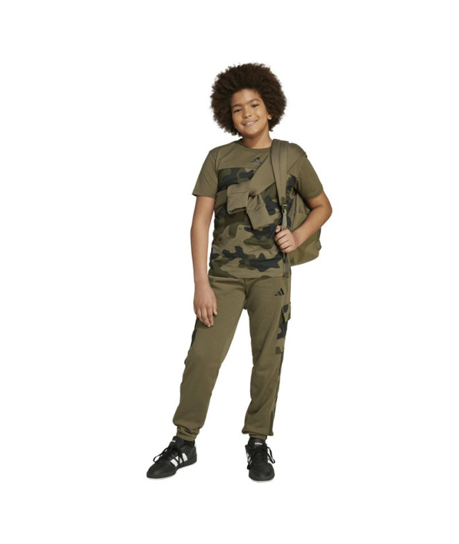 Calça adidas Camo 3S Cgo P Infantil Verde Escuro
