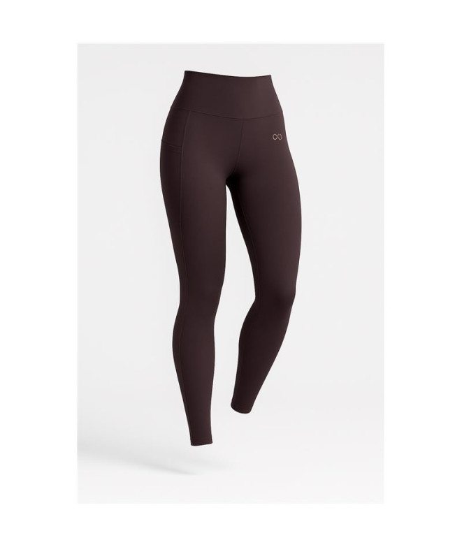 Malhas de Fitness Ditchil Tração Mulher Café