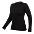 Camiseta de Ciclismo Endura Wms Baabaa Blnd L/S Bs Layr Bk Mulher Preto