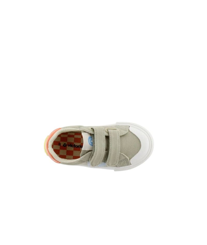 Sapatilhas Victoria Tribu Tiras Lona Kaki Infantil