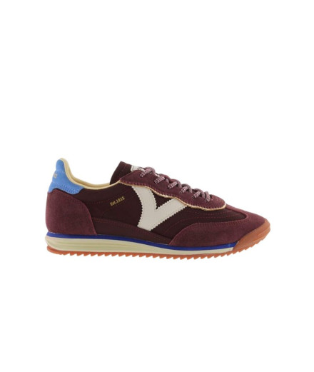 Zapatillas Victoria Saturno Serraje & Nylon Mujer Burdeos