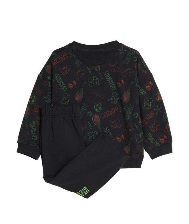 Conjunto adidas I Dy Mm Jog Infantil Negro