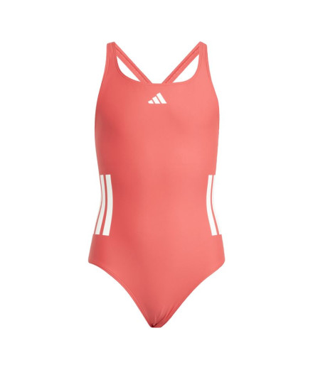 Bañador de Natación adidas 3 Bandas Bld Infantil Rojo/Blanco