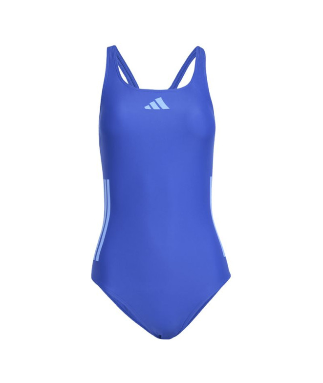 Bañador de Natación adidas 3 Bandas Bld Mujer Azul