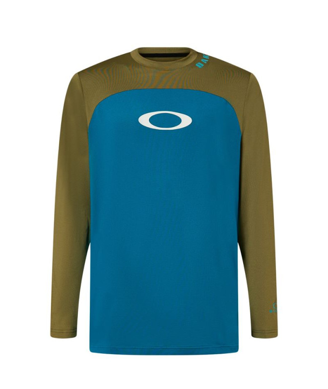 Camiseta de Ciclismo Oakley Free Ride Rc Ls Verde