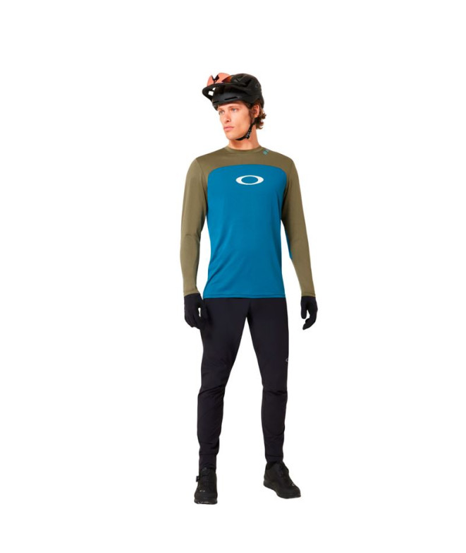 T-shirt de Cyclisme Oakley Free Ride Rc Ls Vert