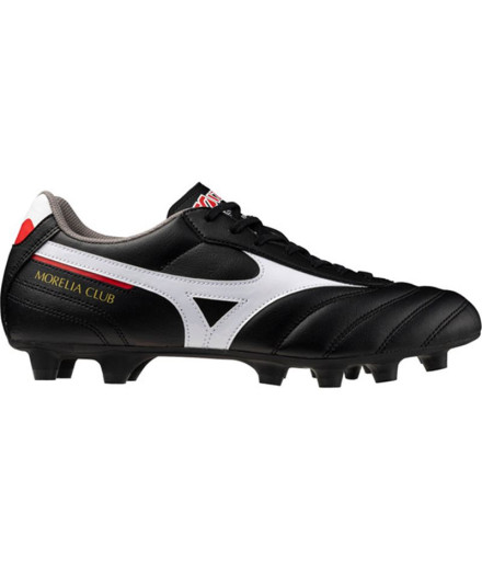 Botas de Fútbol Mizuno Morelia II Club Negro/Blanco/Rojo