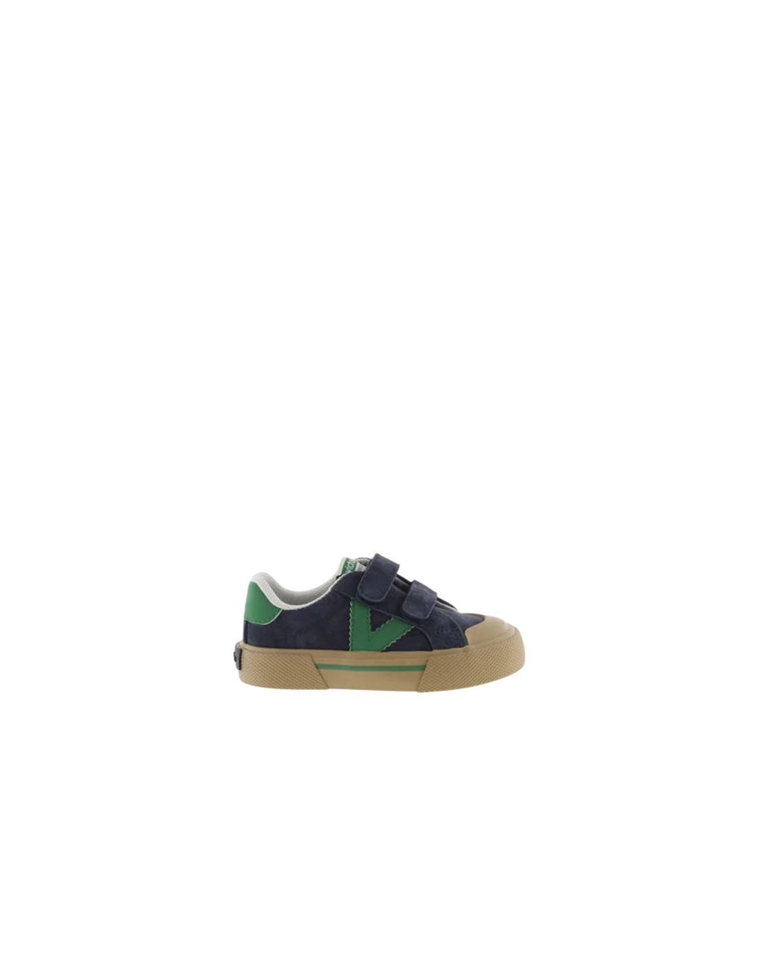 Victoria Unisex Azul-Marinho Sapatilhas Tribo Forma Larga Camurça Contraste Infantil