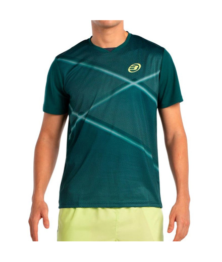Camiseta de pádel Bullpadel Ladra 053 Hombre Verde Oscuro Camiseta de pádel Bullpadel Ladra 053 Hombre Verde Oscuro