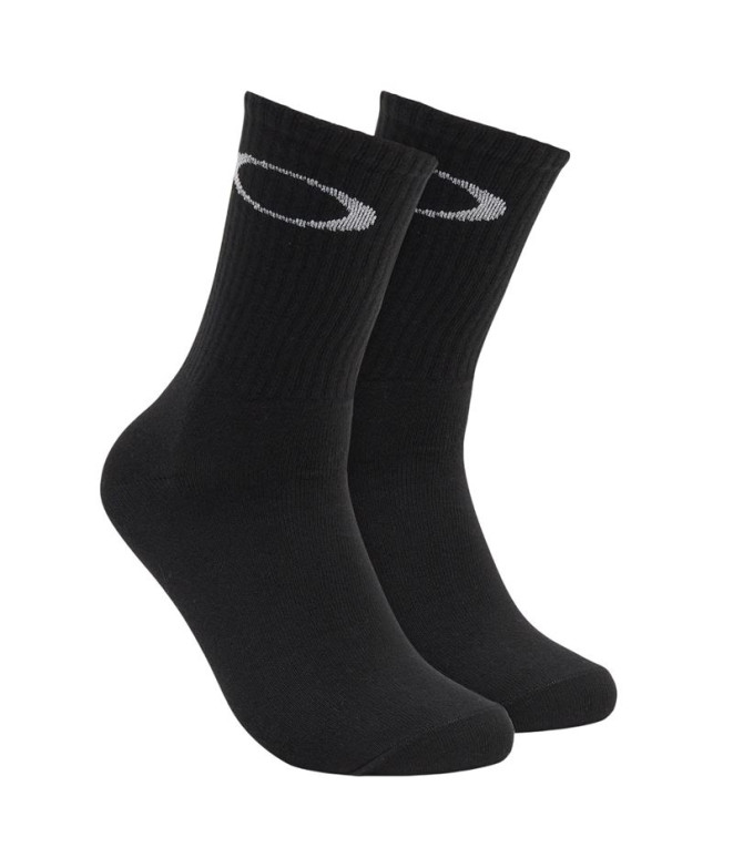 Meias Oakley Ellipse Crew Sock (3Pcs) Preto