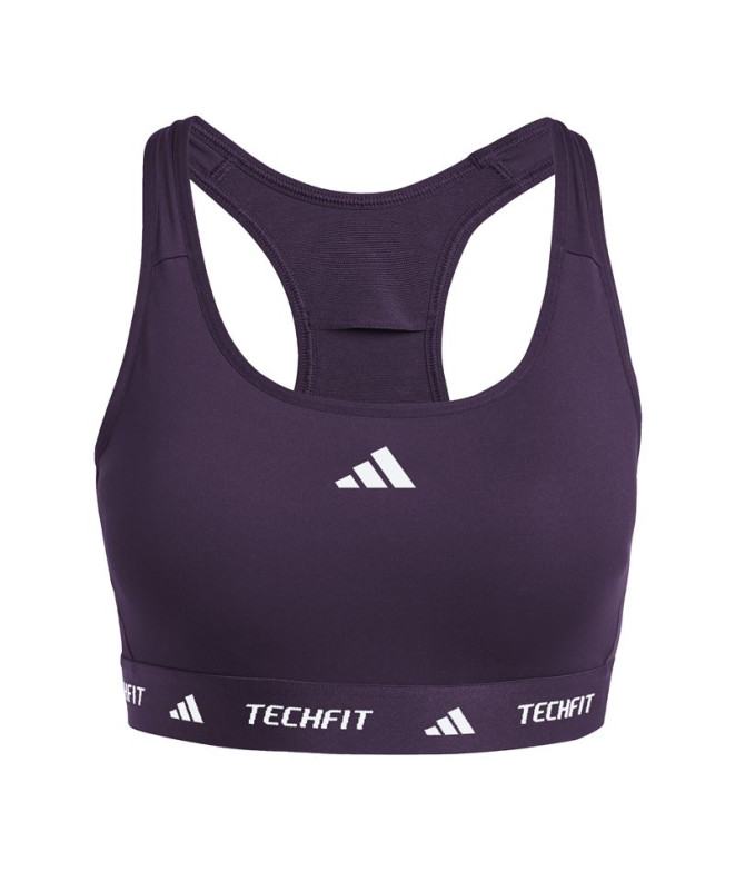 Sutiã esportivo adidas Tech Fit Bra Mulher Roxo