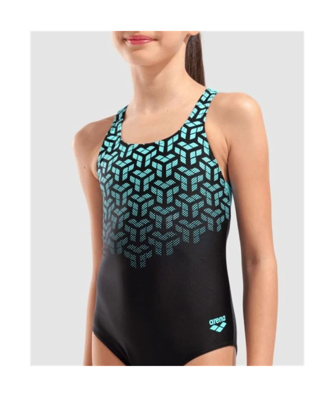 Maillot de bain Arena Kikko V Fille Noir/Bleu