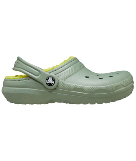 Zuecos Crocs Classic Lined Clog K Infantil Moss