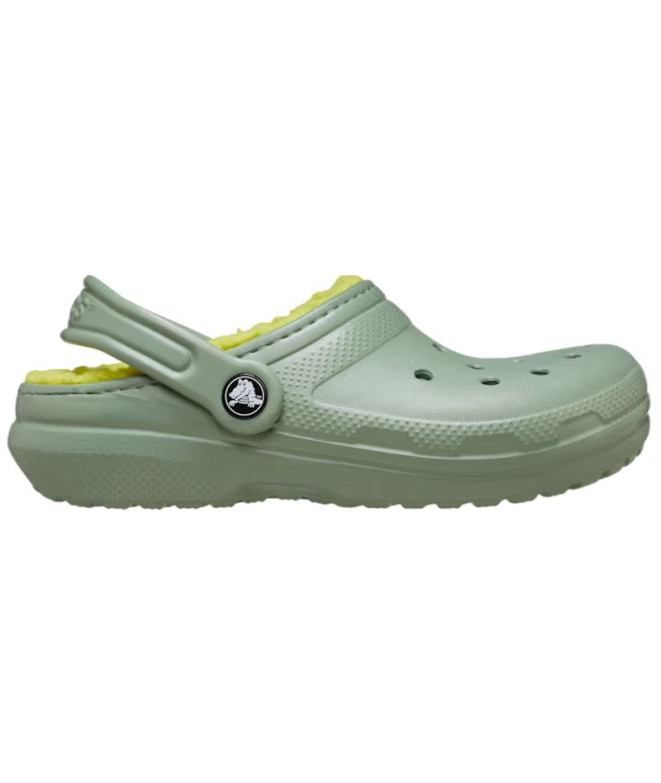 Zuecos Crocs Classic Lined Clog K Infantil Moss