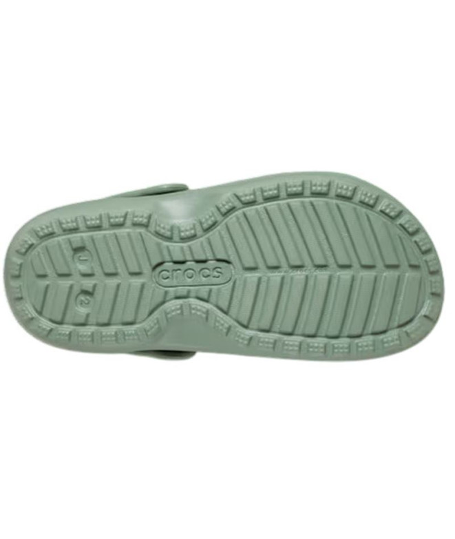 Zuecos Crocs Classic Lined Clog K Infantil Moss