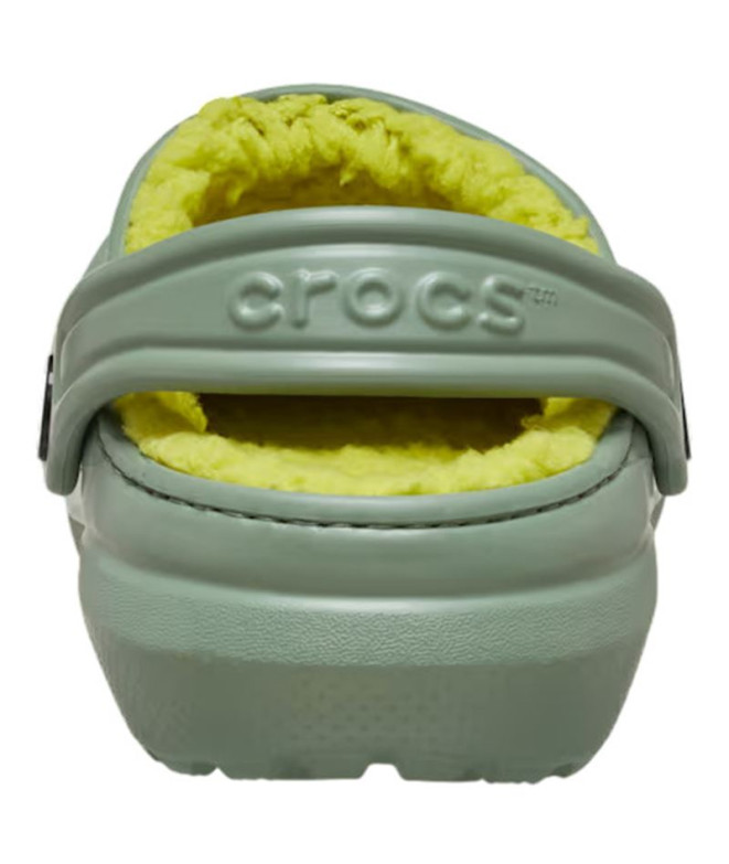Zuecos Crocs Classic Lined Clog K Infantil Moss