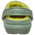Zuecos Crocs Classic Lined Clog K Infantil Moss