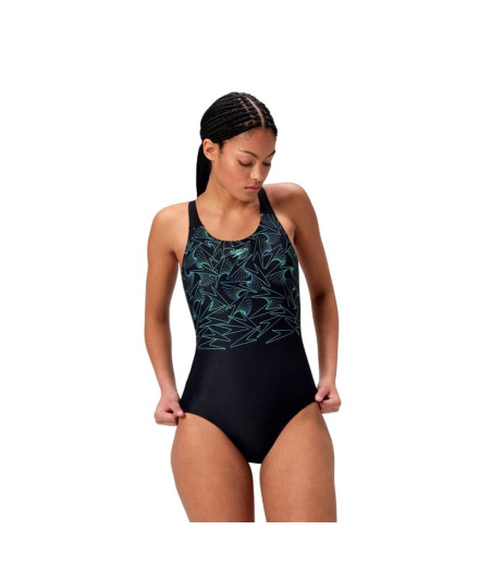 Bañador Speedo HyperBoom Placement Muscleback Mujer Verde