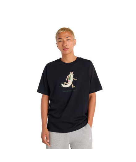 Camiseta New Balance Bearded Runner Preto Homem