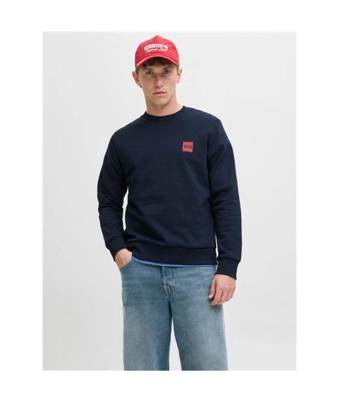 Moletom Jack and Jones Jjbrandy Crew Neck Sky...