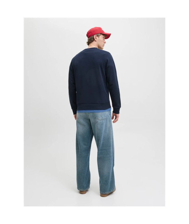 Moletom Jack and Jones Jjbrandy Crew Neck Sky...