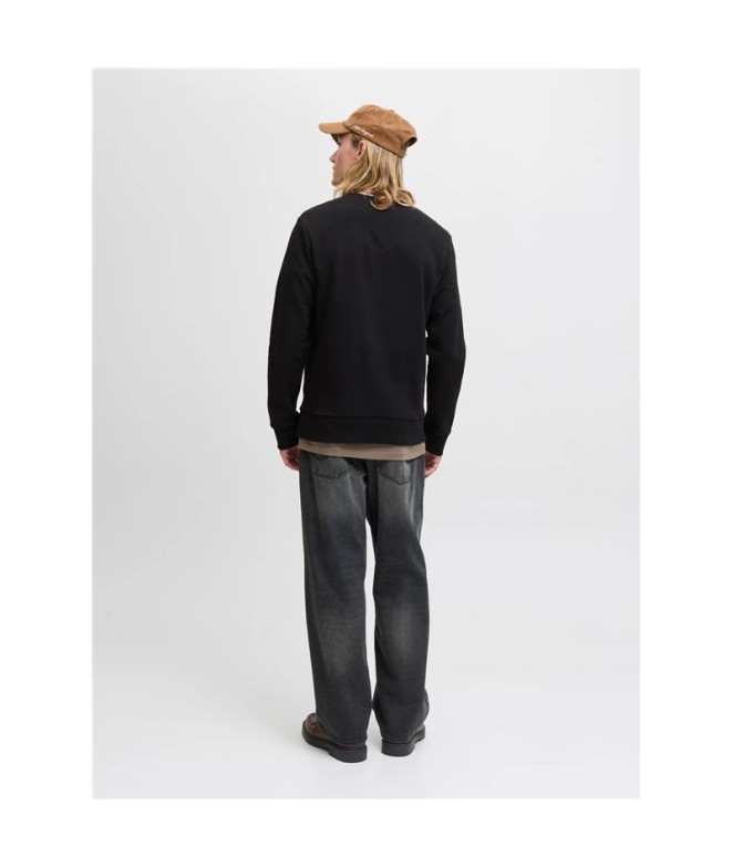Moletom Jack and Jones Jjbrandy Crew Neck Preto...