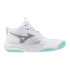 Zapatillas de Voleibol Mizuno Wave Momentum Elite Mid Mujer Blanco/Azul
